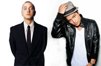 Parceria de Eminem com Bruno Mars vaza na web