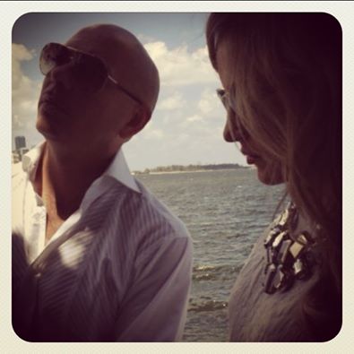 Imagem de Pitbull com Claudia Leitte, divulgada pela cantora (Reprod./Instagram)