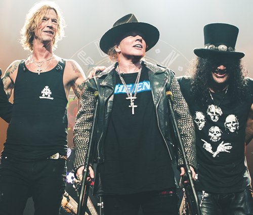 Guns N' Roses segue em turnê de reunião com Slash e Duff McKagan (Divulgação)