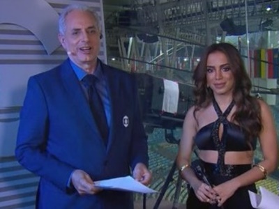 Anitta disse que William Waack'estava a fim de brincar' (Reprodução/TV Globo)