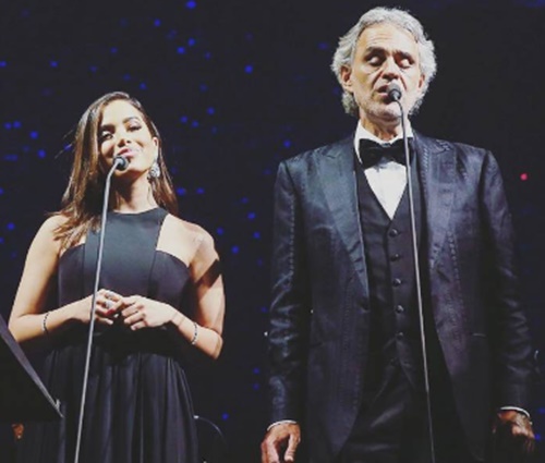 Anitta cantou duas músicas com Bocelli e fez um número solo (Reprod./Instagram)