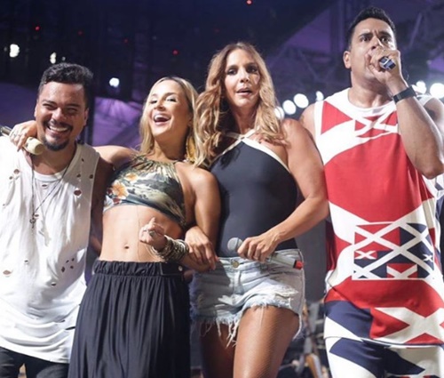 Cantoras estiveram em ensaio do Carnaval do Harmonia do Samba (Repr./Instagram)