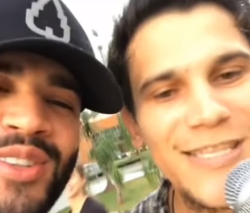 Gusttavo Lima e Geú Primo cantaram'Que pena que acabou' juntos (Rep./Instagram)