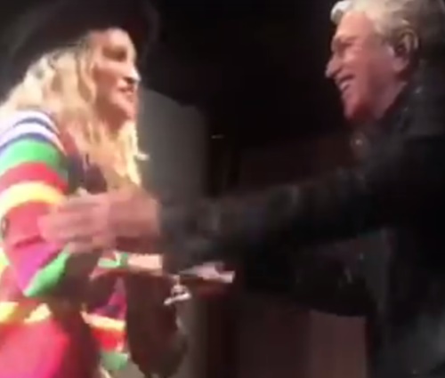 Caetano foi apresentado por Madonna em festa no Rio (Reprodução/Instagram)