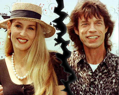 Jerry Hall e Mick Jagger