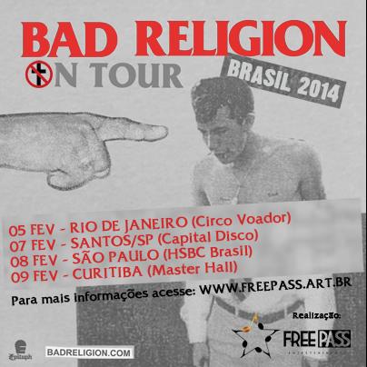 Bad Religion anuncia turnê pelo Brasil