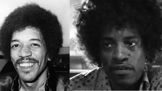 Da esquerda para a direita: Jimi Hendrix e André 3000 (Divulgação)