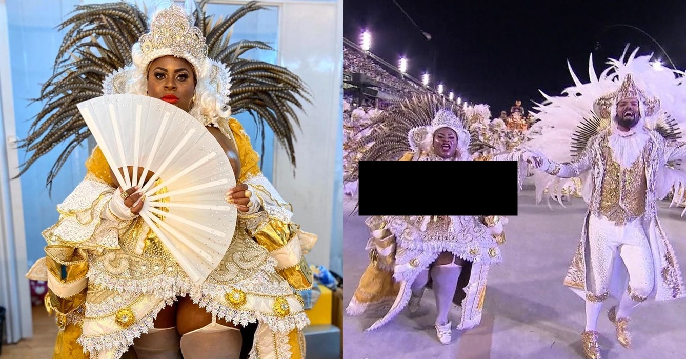 Jojo Todynho exibe seios em desfile durante carnaval no Rio