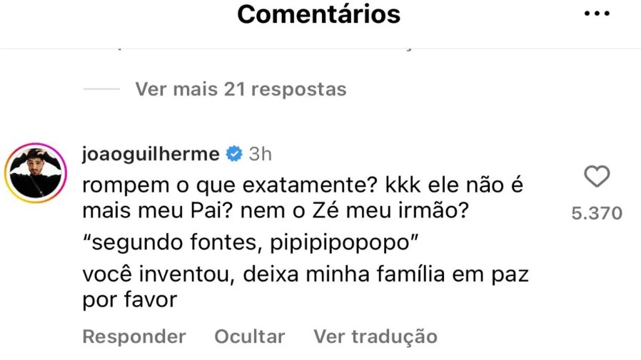 Comentário João Guilherme