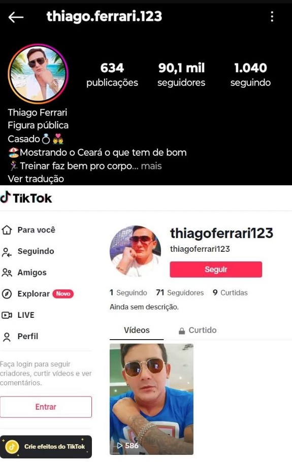 Thiago Ferrari - redes sociais