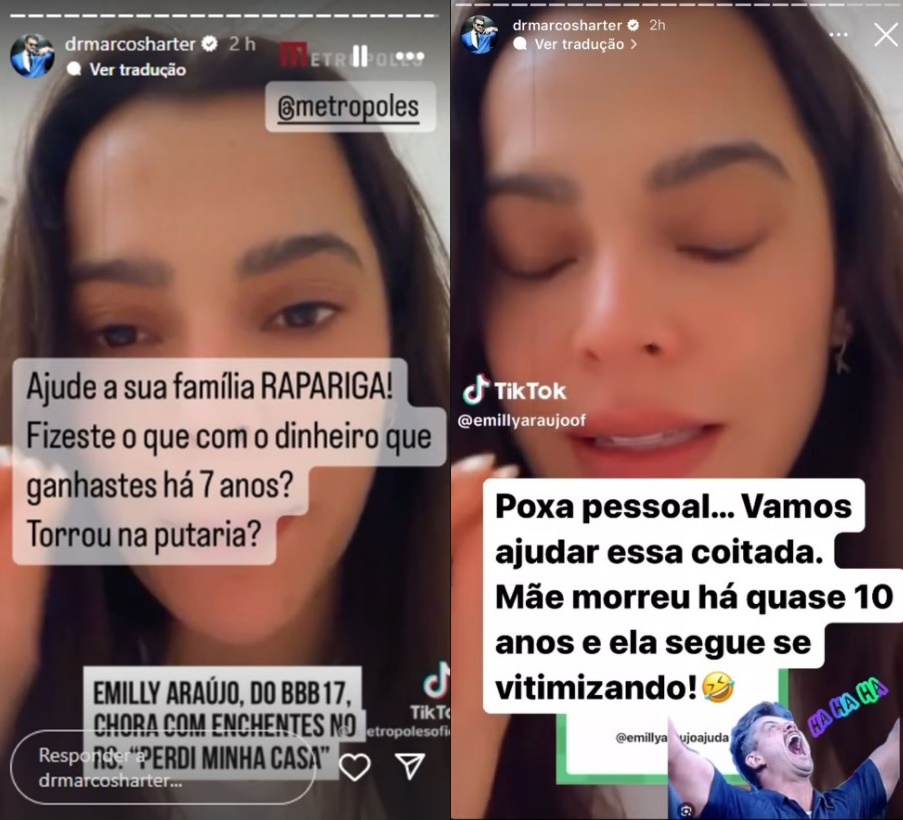 Stories Marcos - sobre Emilly