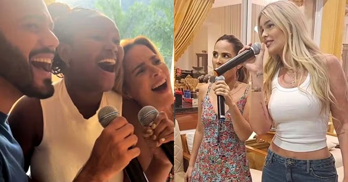 Que Farra Wanessa Faz Noite Do Karaokê E Recebe Ex Bbbs Em Mansão