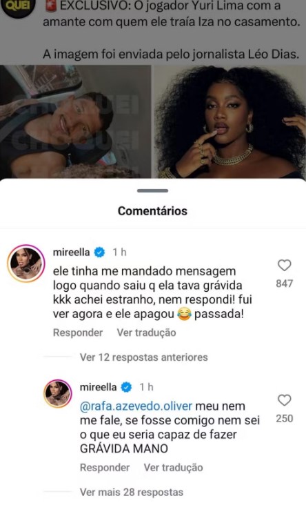 comentário MC Mirella