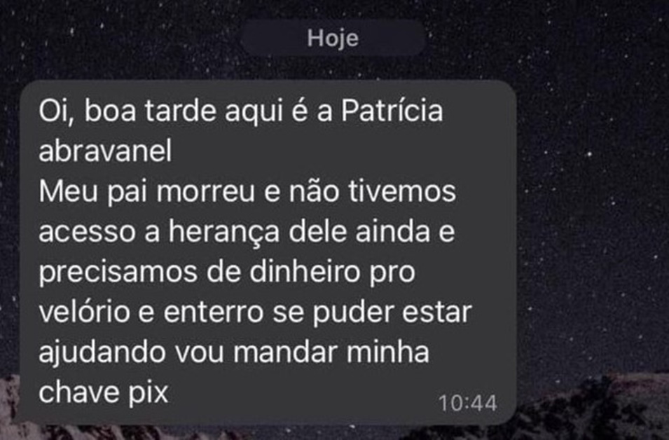 golpe - Patrícia Abravanel - WhatsApp