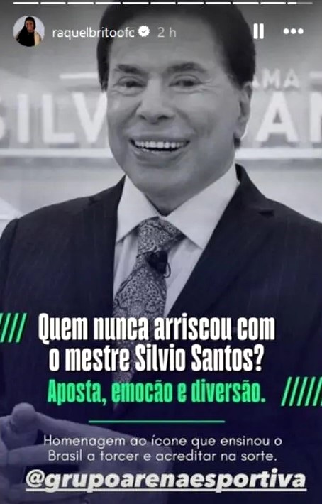 Raquel Brito - Aposta - morte Silvio Santos