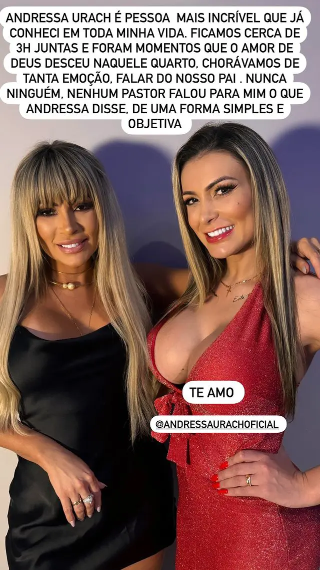 Andressa Urach e ex-pastora