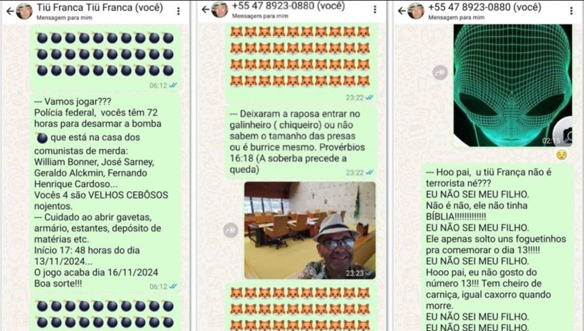 Mensagens WhatsApp - Tiu França