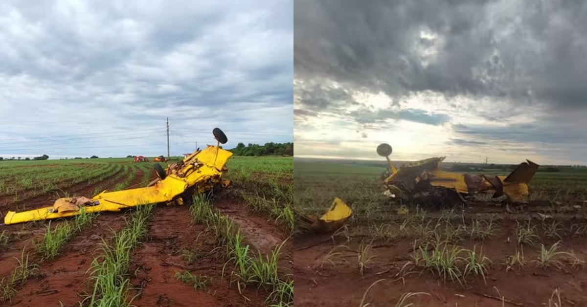 Queda avião agrícola - Goiás