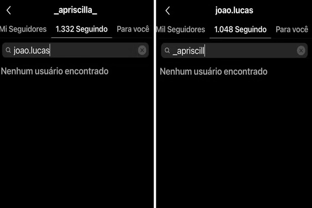 Seguir Instagram - João Lucas - Priscilla