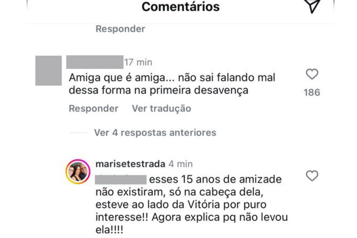 Comentário mãe - Vitória Strada