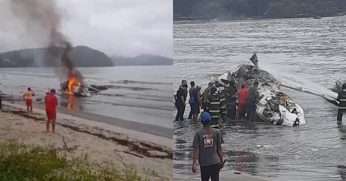 Jatinho - caiu em praia Ubatuba