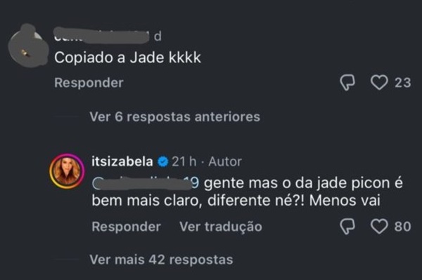 Comentário - Ex-namorada Luan Santana
