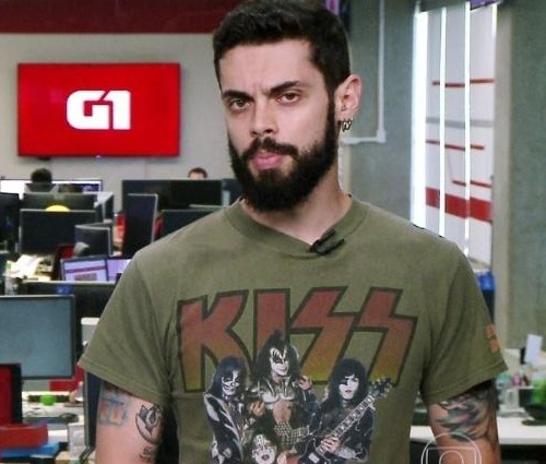 Cauê Fabiano demonstrou empolgação com post do Kiss (Divulgação)